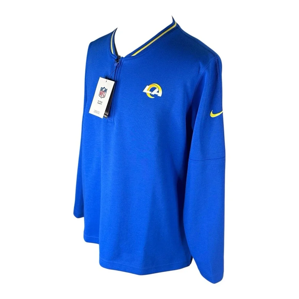 Nike X NFL Men's Los Angeles‎ Rams Dri-Fit Quarter Zip Pullover Blue Size XL
